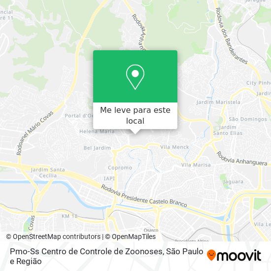 Pmo-Ss Centro de Controle de Zoonoses mapa