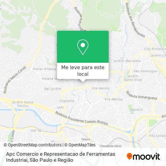 Apc Comercio e Representacao de Ferramentas Industriai mapa