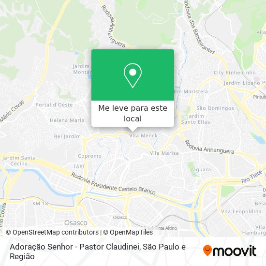 Adoração Senhor - Pastor Claudinei mapa