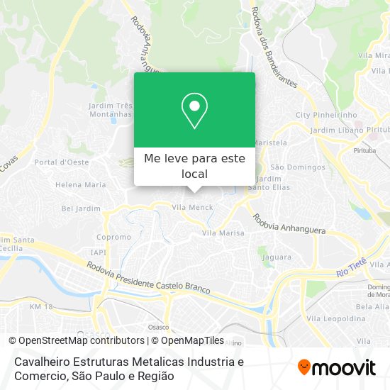 Cavalheiro Estruturas Metalicas Industria e Comercio mapa