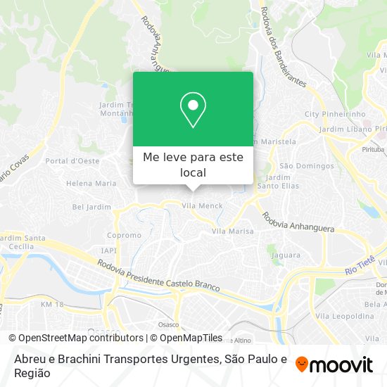 Abreu e Brachini Transportes Urgentes mapa