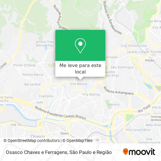 Osasco Chaves e Ferragens mapa