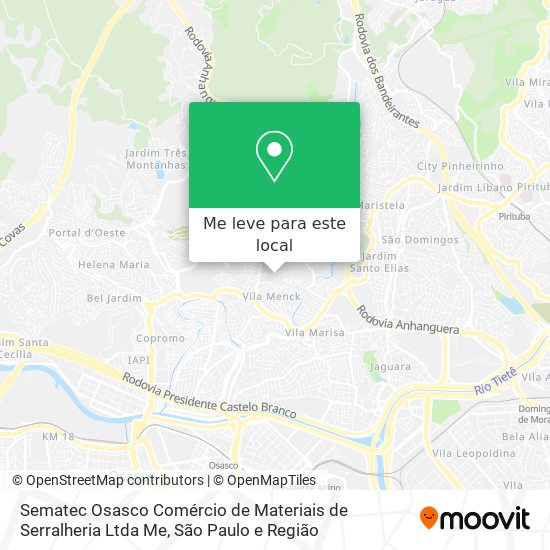 Sematec Osasco Comércio de Materiais de Serralheria Ltda Me mapa