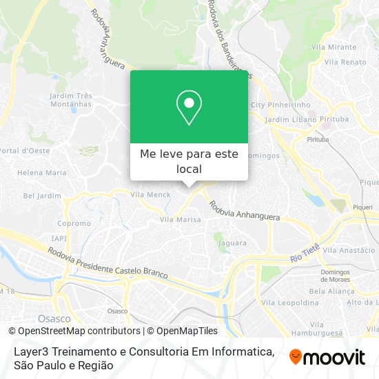 Layer3 Treinamento e Consultoria Em Informatica mapa