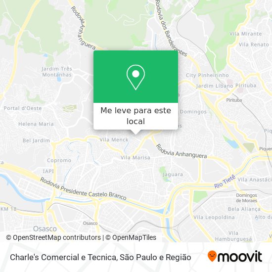 Charle's Comercial e Tecnica mapa