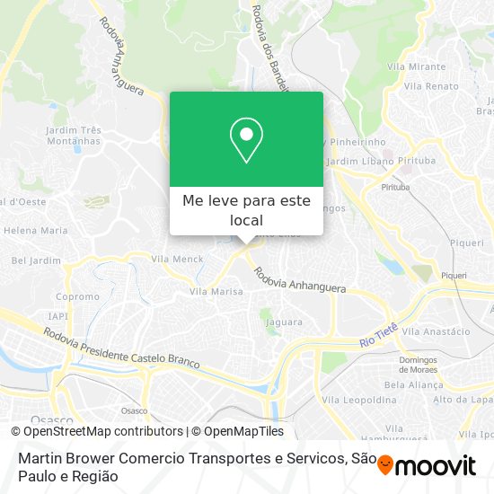 Martin Brower Comercio Transportes e Servicos mapa