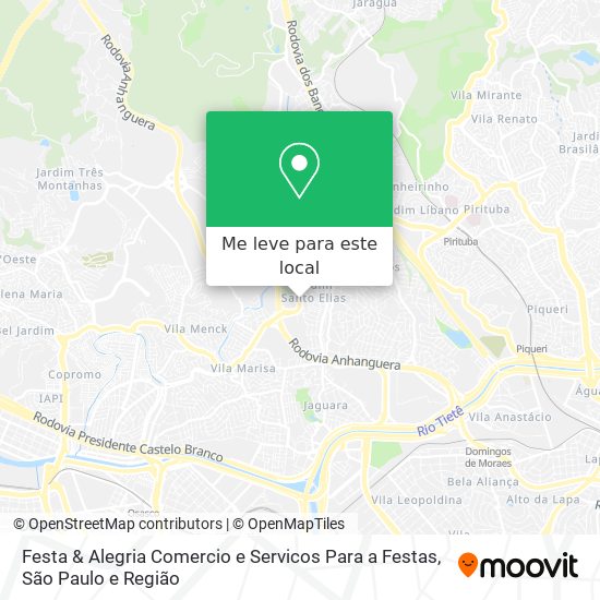 Festa & Alegria Comercio e Servicos Para a Festas mapa