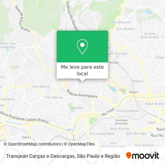 Transjean Cargas e Descargas mapa