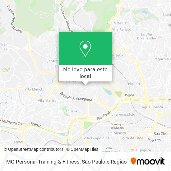 MG Personal Training & Fitness mapa