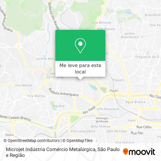 Microjet Indústria Comércio Metalúrgica mapa