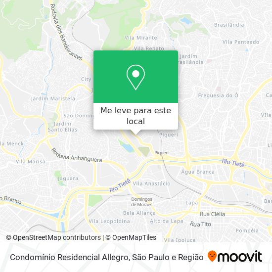 Condomínio Residencial Allegro mapa