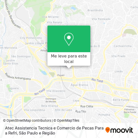Atec Assistencia Tecnica e Comercio de Pecas Para a Refri mapa