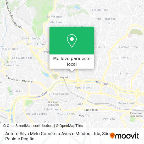 Antero Silva Melo Comércio Aves e Miúdos Ltda mapa