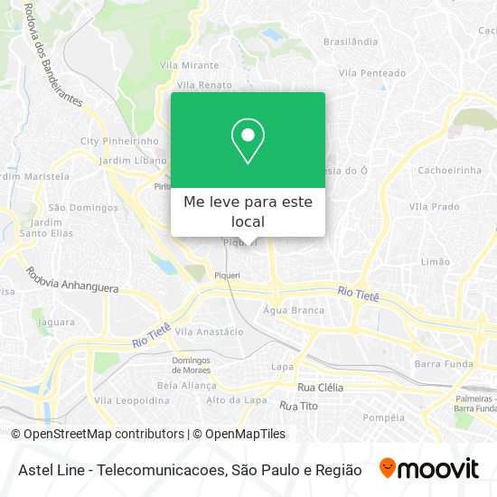 Astel Line - Telecomunicacoes mapa