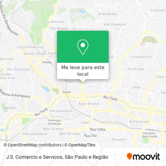 J.S. Comercio e Servicos mapa