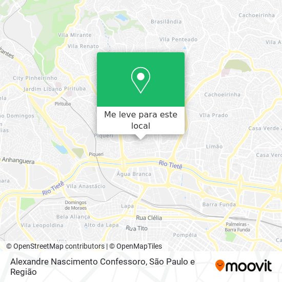 Alexandre Nascimento Confessoro mapa