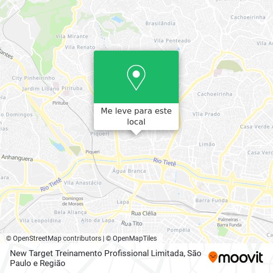 New Target Treinamento Profissional Limitada mapa