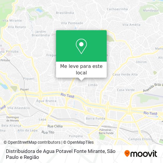 Distribuidora de Agua Potavel Fonte Mirante mapa