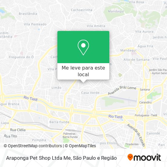 Araponga Pet Shop Ltda Me mapa