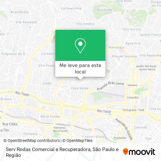 Serv Rodas Comercial e Recuperadora mapa