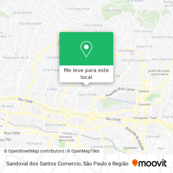 Sandoval dos Santos Comercio mapa