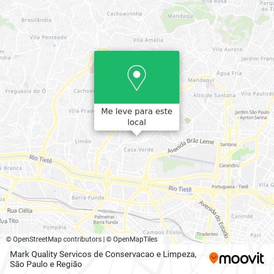 Mark Quality Servicos de Conservacao e Limpeza mapa