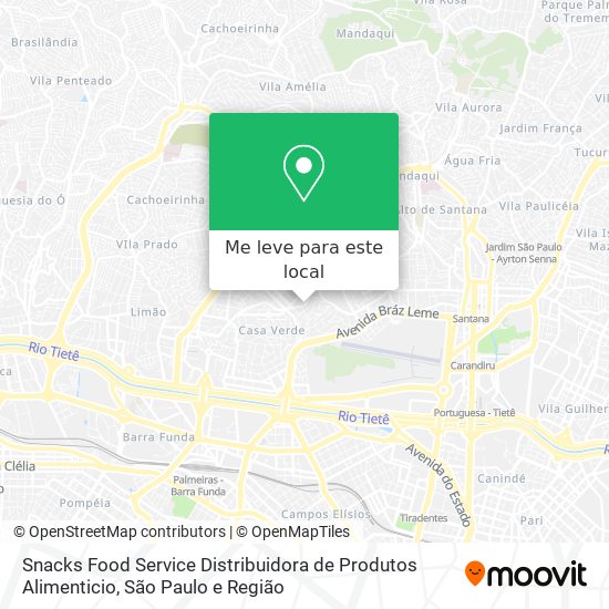 Snacks Food Service Distribuidora de Produtos Alimenticio mapa