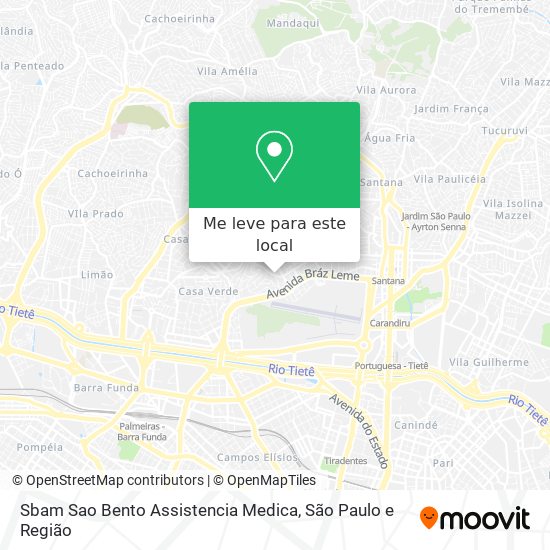 Sbam Sao Bento Assistencia Medica mapa