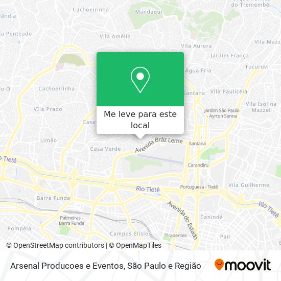 Arsenal Producoes e Eventos mapa