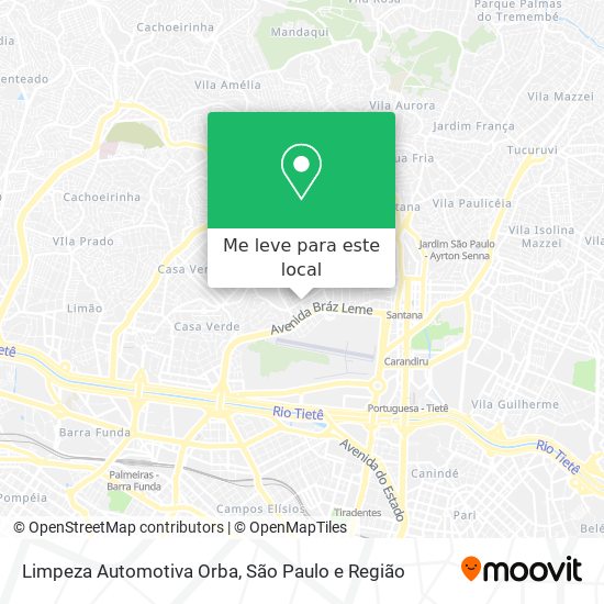 Limpeza Automotiva Orba mapa