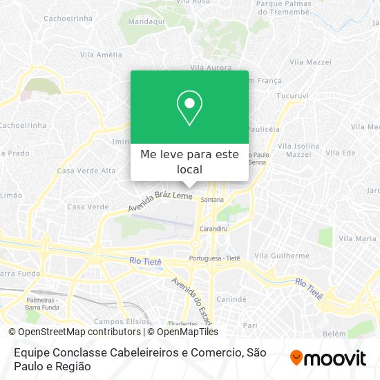 Equipe Conclasse Cabeleireiros e Comercio mapa