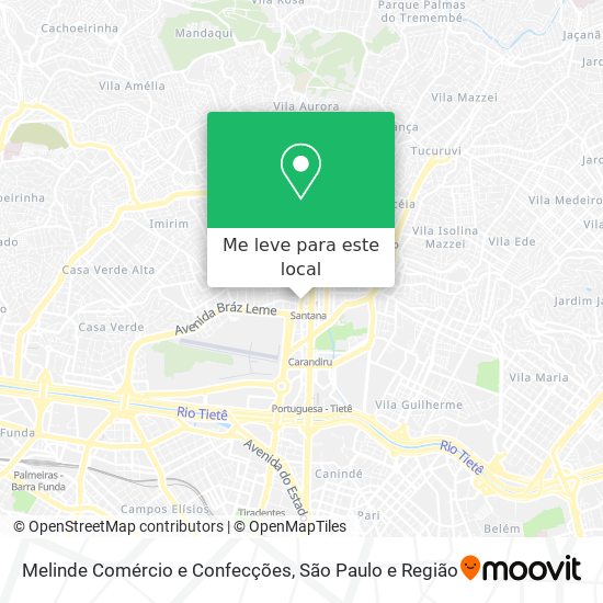 Melinde Comércio e Confecções mapa
