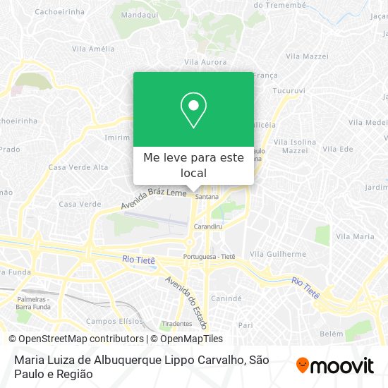 Maria Luiza de Albuquerque Lippo Carvalho mapa