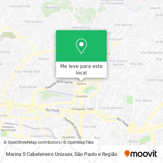 Marina S Cabeleireiro Unissex mapa