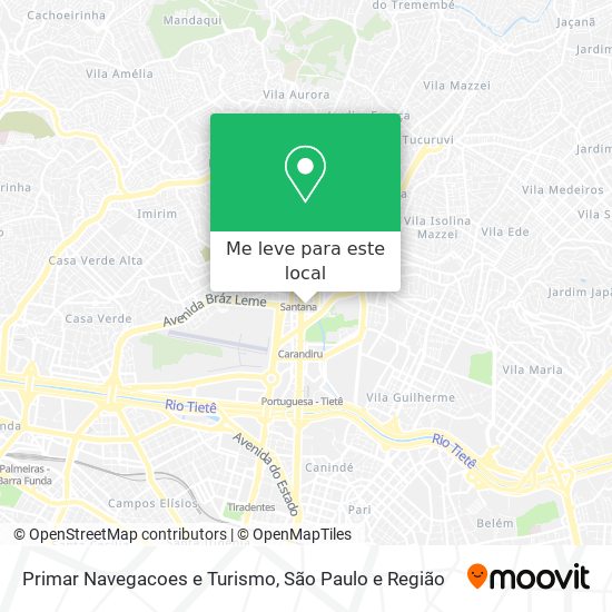 Primar Navegacoes e Turismo mapa