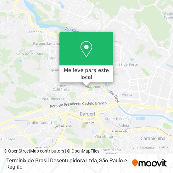 Terminix do Brasil Desentupidora Ltda mapa