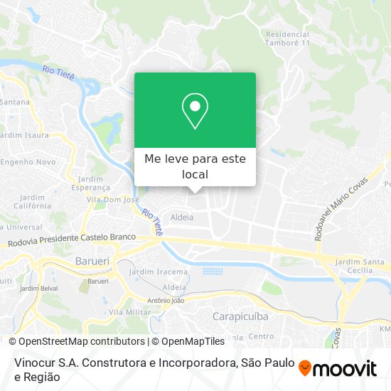 Vinocur S.A. Construtora e Incorporadora mapa