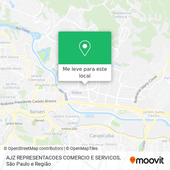 AJZ REPRESENTACOES COMERCIO E SERVICOS mapa