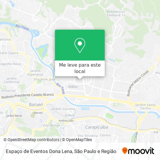 Espaço de Eventos Dona Lena mapa