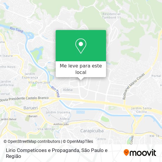 Lirio Competicoes e Propaganda mapa