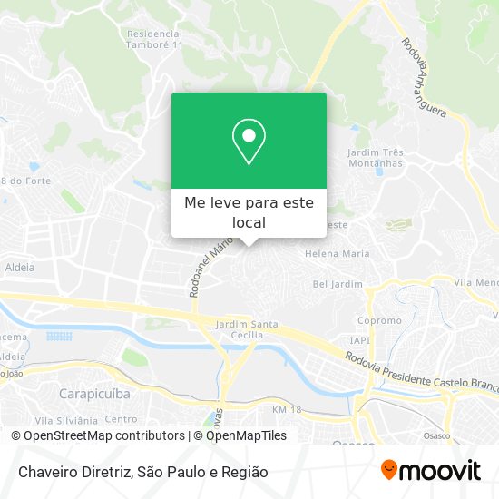 Chaveiro Diretriz mapa