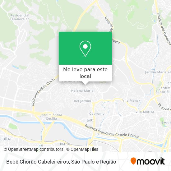 Bebê Chorão Cabeleireiros mapa