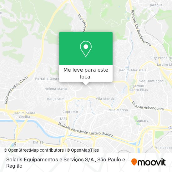 Solaris Equipamentos e Serviços S / A. mapa