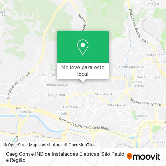 Caeg Com e IND de Instalacoes Eletricas mapa