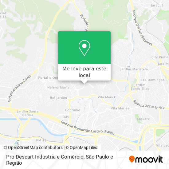 Pro Descart Indústria e Comércio mapa
