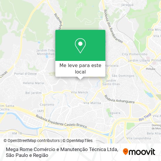 Mega Rome Comércio e Manutenção Técnica Ltda mapa