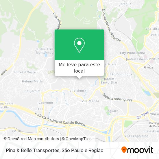 Pina & Bello Transportes mapa