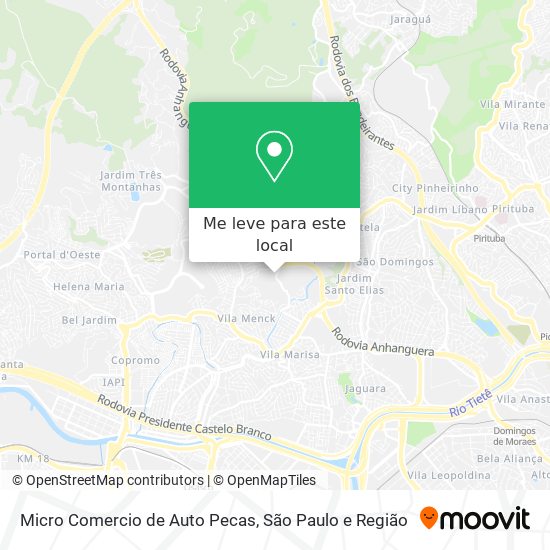 Micro Comercio de Auto Pecas mapa