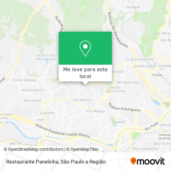 Restaurante Panelinha mapa