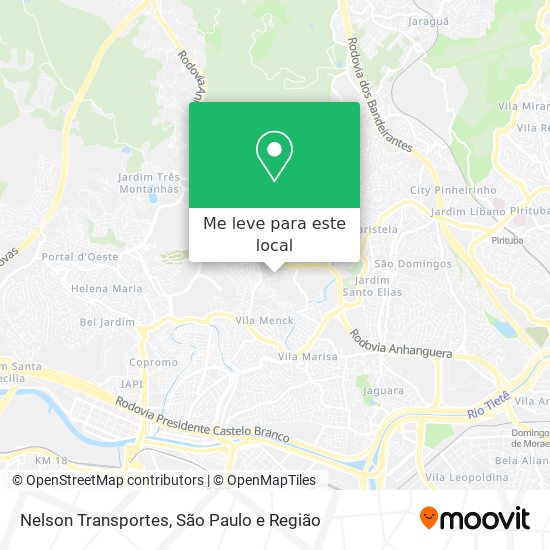 Nelson Transportes mapa